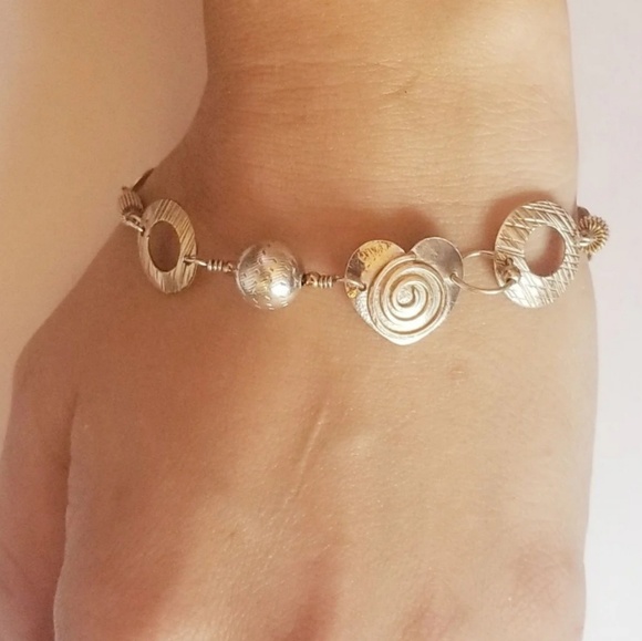 Steam Punk 925 Sterling Silver Bracelet - Picture 3 of 8